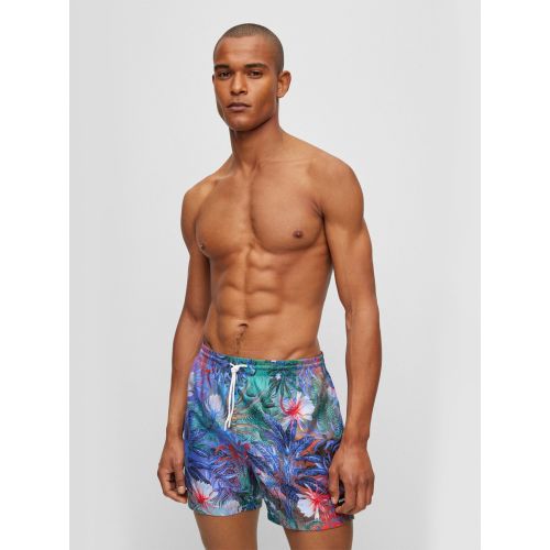 Boss Men's Blue Bright Piranha Swim Short