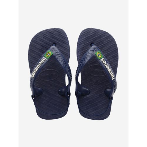 Havaianas Unisex Infant Navy Baby Logo Flip Flop