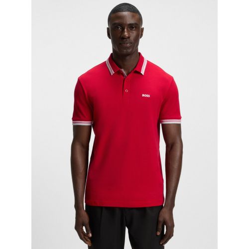 Boss Men's Red Paddy Polo Shirt Medium