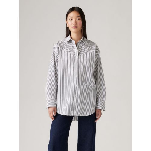 Levis Women's Blue Levi's Reynalda Stripe Navy Blazer Pieced Lola Shirt