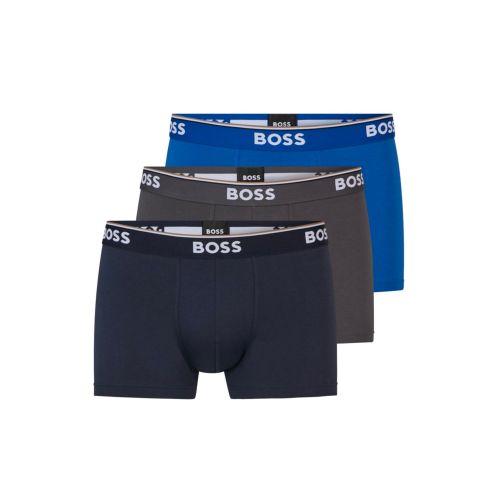 Boss Men's Blue Open 3-Pack Power Trunk Size 3