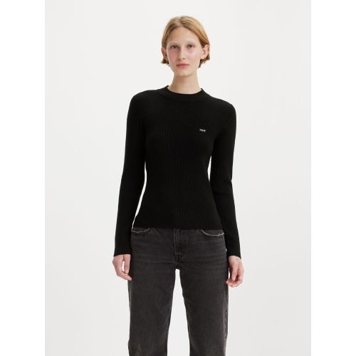 Levis Women's Black Levi's Caviar Rib Crew Sweater