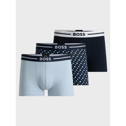 Boss Men's Multi Assorted 3-Pack Bold Design Trunk
