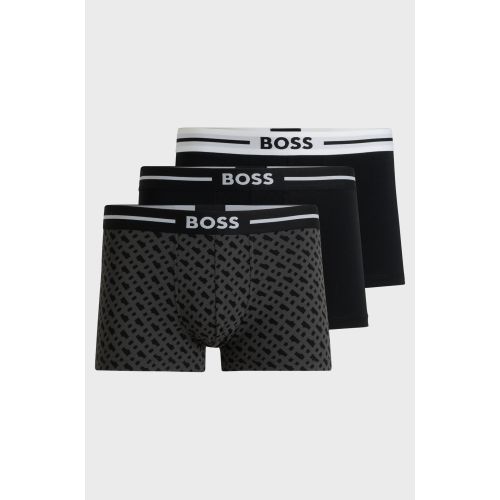 Boss Men's Multi Assorted 3-Pack Bold Design Trunk