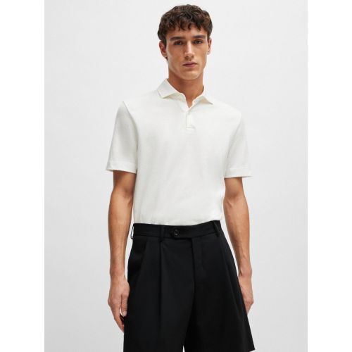 Boss Men's White Press 56 Polo Shirt