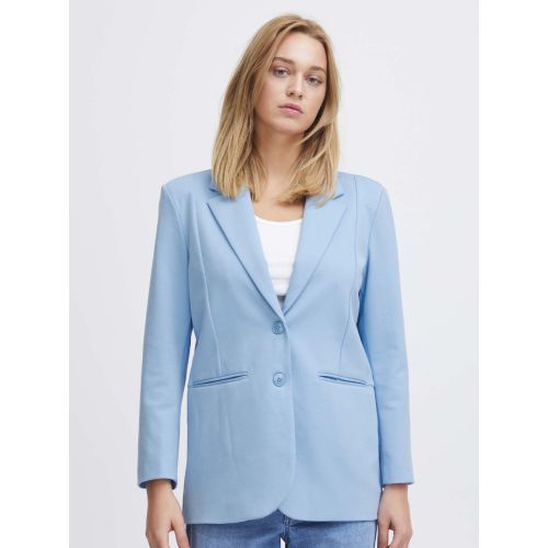 Ichi Women's Blue Della Robbia Kate Oversized Blazer Size 22