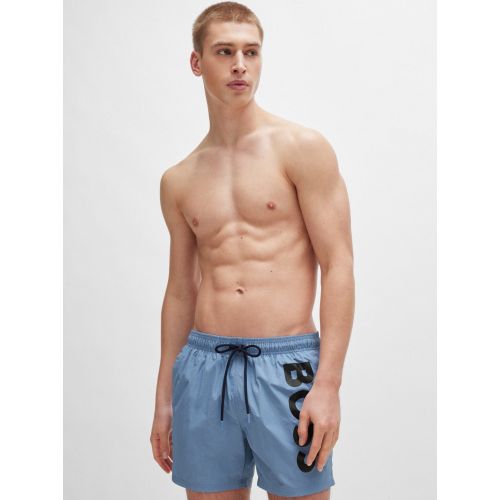 Boss Men's Blue Open Octopus Swim Short