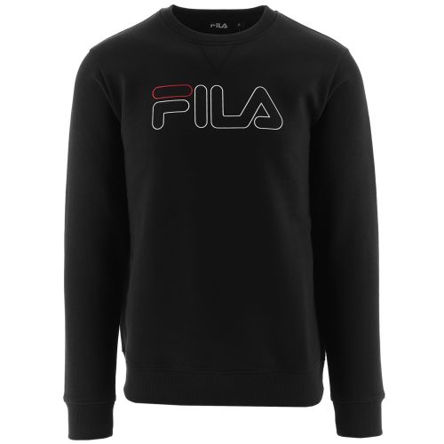 FILA Mens Black Jude Graphic Logo Sweatshirt