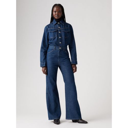 Levis Women's Blue Levi's Lets Get Lost Again Western Jumpsuit