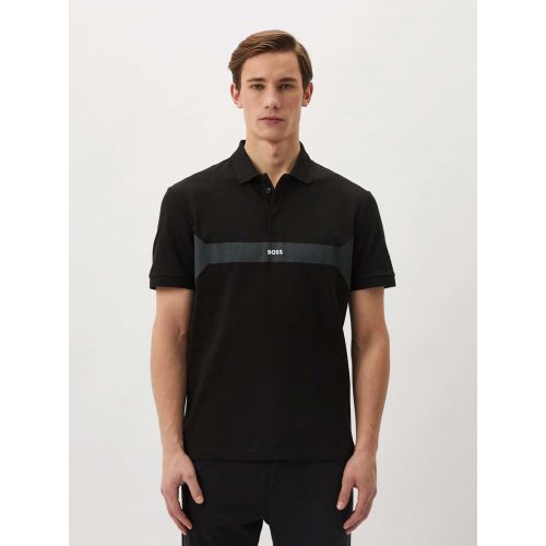 Boss Men's Black Paddy Polo Shirt Size 2