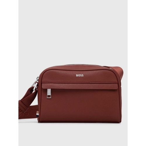 Boss Men's Brown Open Zair Crossbody Bag 160Cm