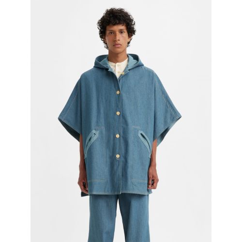 Levis Men's Blue Levi's Split Fields Indigo Rinse Poncho