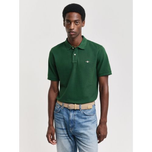 Gant Men's Green Forest Embroidered Archive Shield Polo Shirt