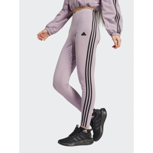 Adidas Women's Purple Fig Future Icons 3-Stripe Legging