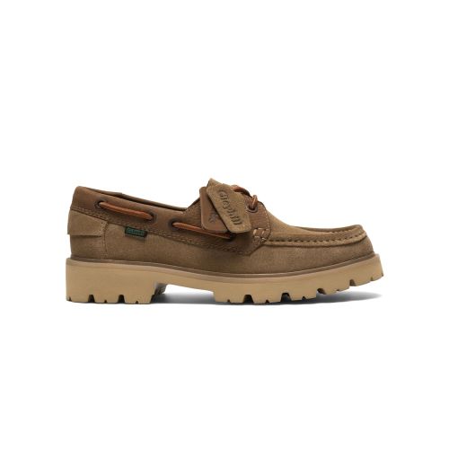 Clarks Men's Brown Dark Sand Combi Cleyhill Boat Shoe