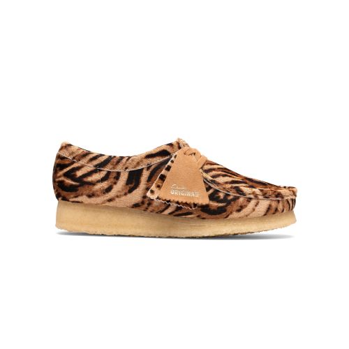 Clarks Originals Women's Multi Tiger Print Wallabee Shoe