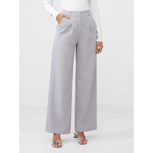 French Connection Women's Grey Alloy Echo Crepe Trouser