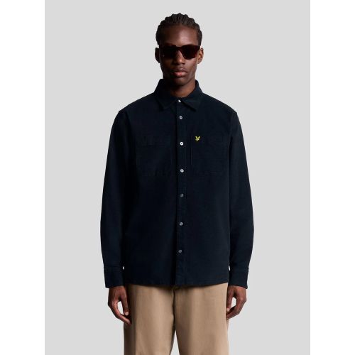 Lyle And Scott Men's Navy Dark Corduroy Shirt
