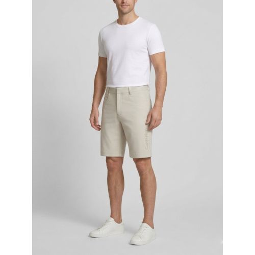 Calvin Klein Men's Beige Turtle Dove Lightweight Stretch Slim Fit Short