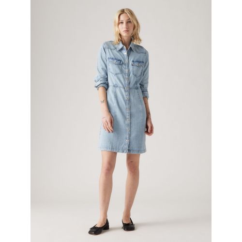 Levis Women's Blue Levi's Hip To Be Square Otto Western Dress Size 2