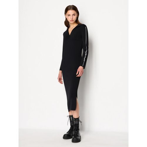 Armani Exchange Women's Black Recycled Viscose Dress