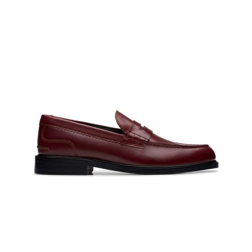 Clarks Mens Wine Craft James Lo Loafer - ["Black","Red"]