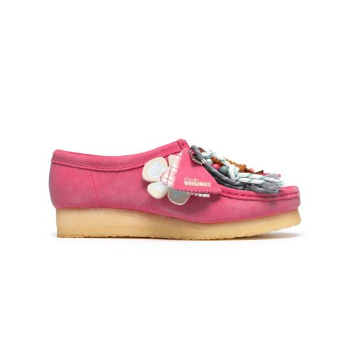 Clarks Originals Women's Pink Interest Wallabee Shoe