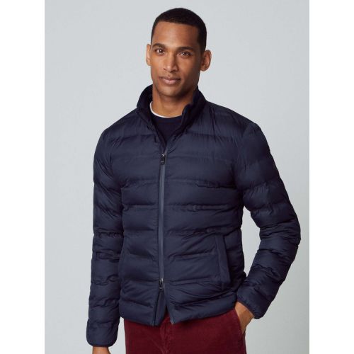 Hackett Men's Navy Lightweight Moto Jacket