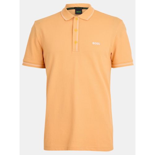 Boss Men's Orange Open Paule Polo Shirt