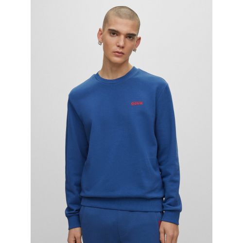 HUGO Mens Medium Blue Drick194 Crew Neck Sweatshirt
