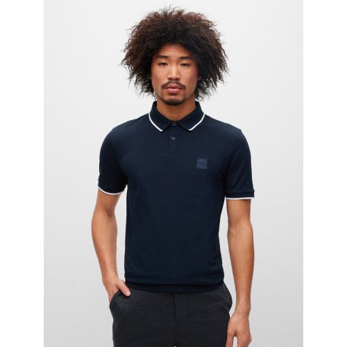 Boss Men's ["Blue","Navy"] Dark Blue Passertip Polo Shirt