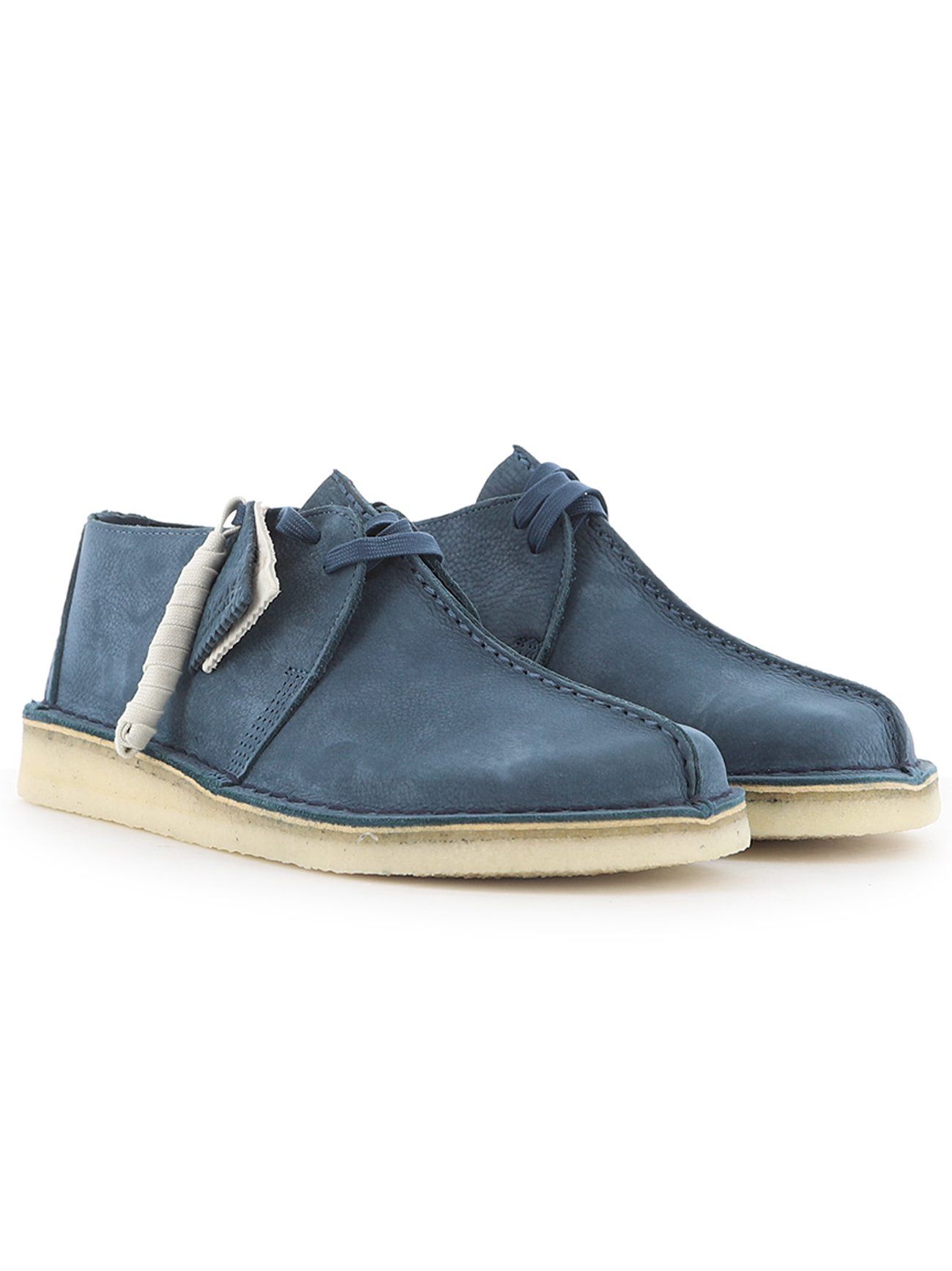Clarks Originals Blue Grey Nubuck Desert Trek Boot | Designerwear