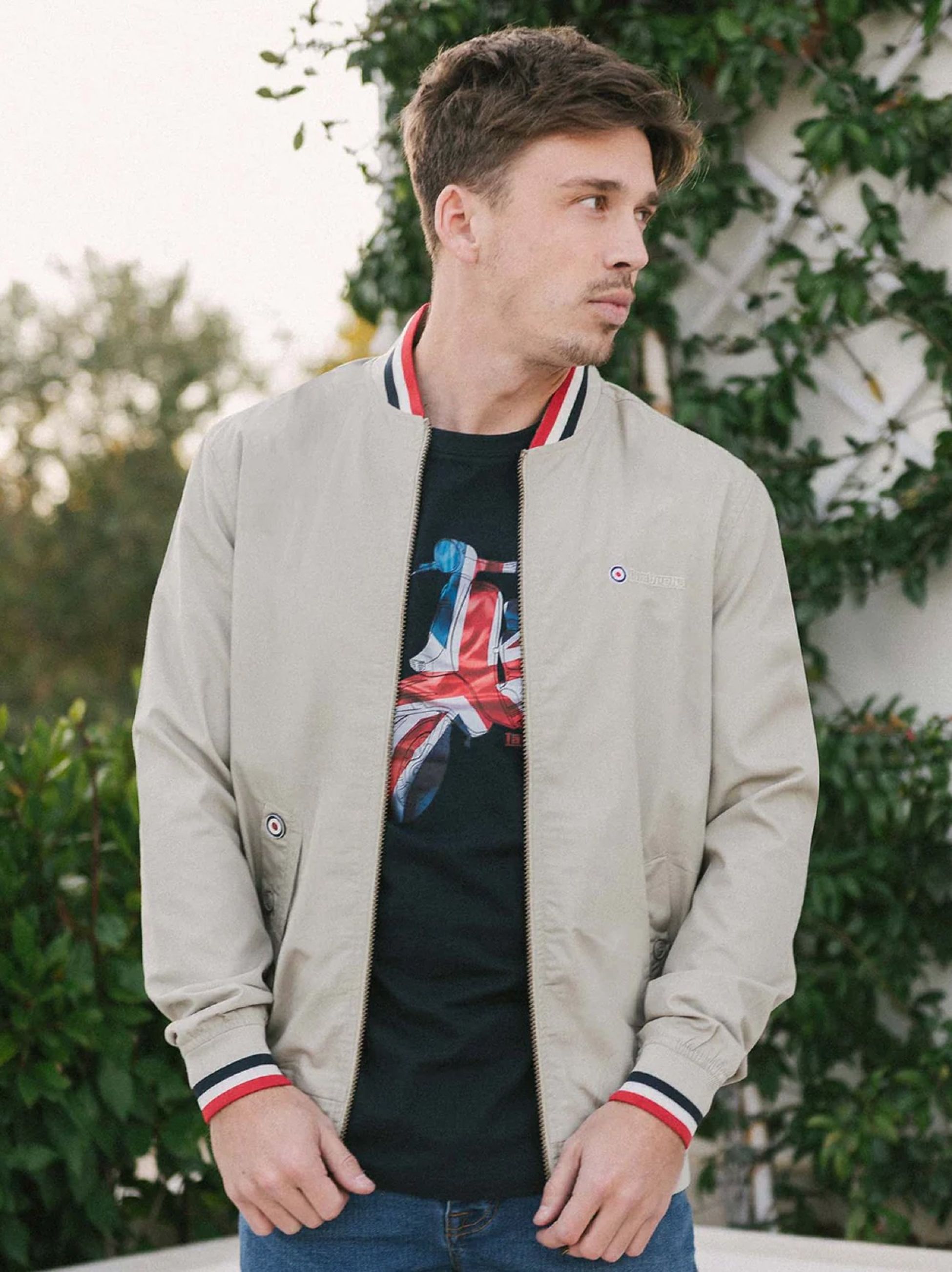 Lambretta Mens Stone Triple Tipped Monkey Jacket | Designerwear