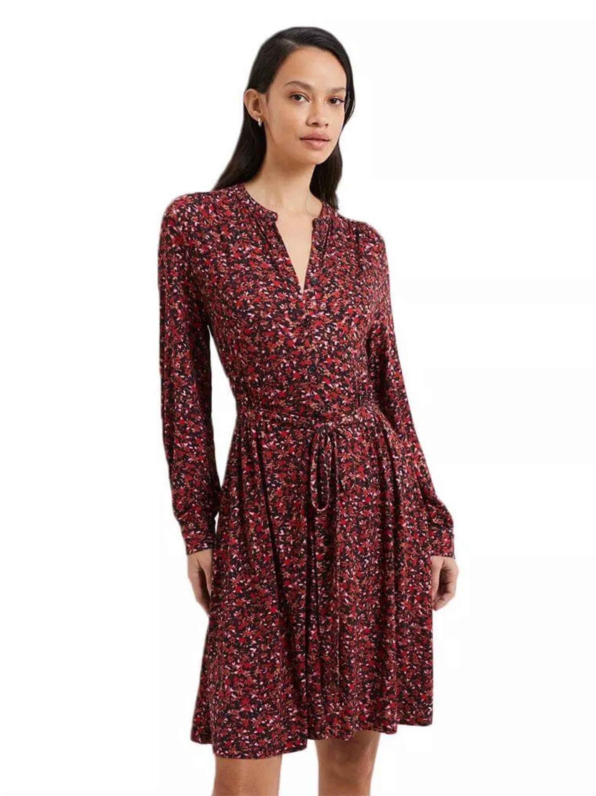 French Connection Womens Blackout Clara Meadow Jersey Dress | Designerwear French Connection Womens Blackout Clara Meadow Jersey Dress | Designerwear