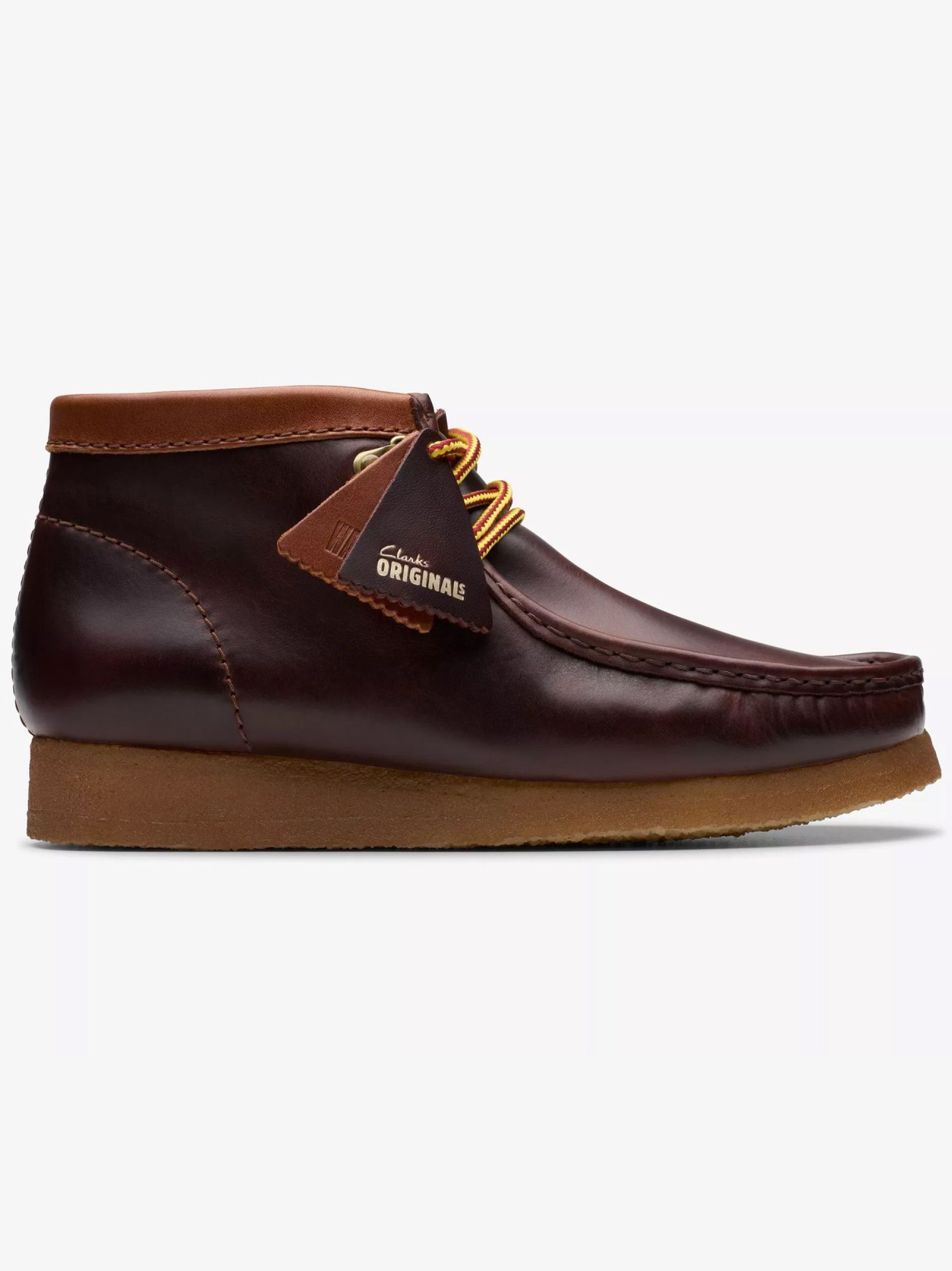 Clarks Originals Mens Burgundy Leather Wallabee Hiker Boot 
