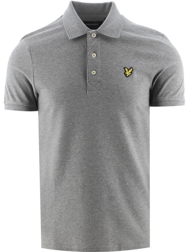 Mid Marl Plain Polo Shirt