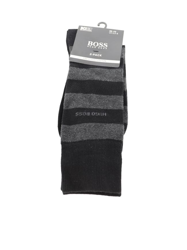 2 Pack Block Stripe Socks