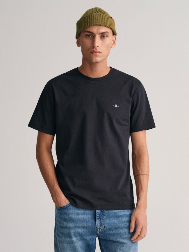 Mens Black Shield T-Shirt 005