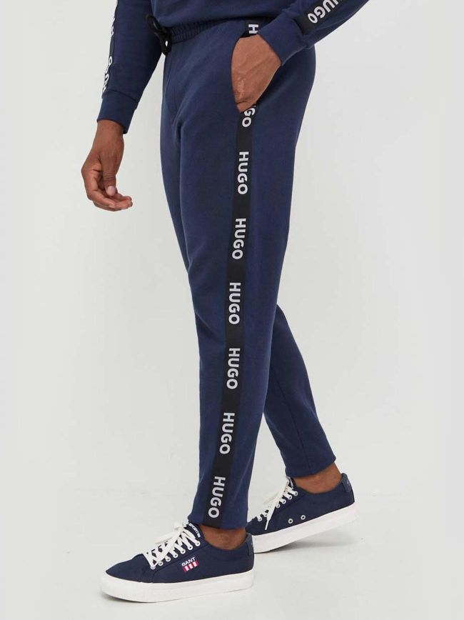 Dark Blue Sporty Logo Tape Jogger