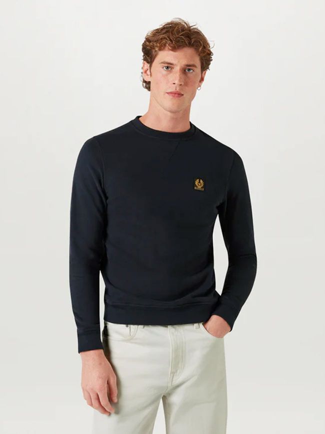 Dark Ink Cotton Fleece Sweatshirt
