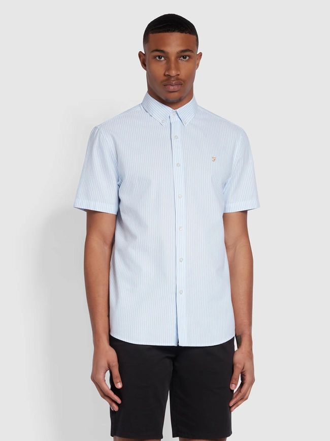 Sky Blue Brewer Striped Shirt
