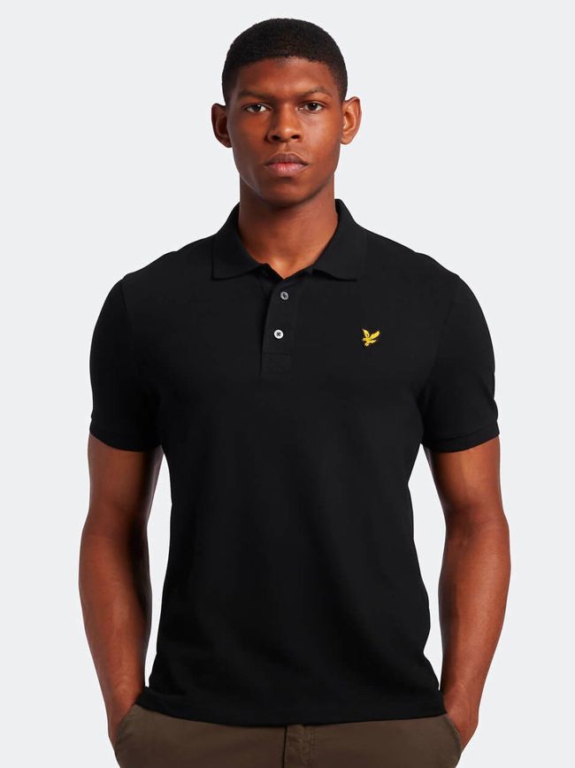 Jet Black Plain Polo Shirt