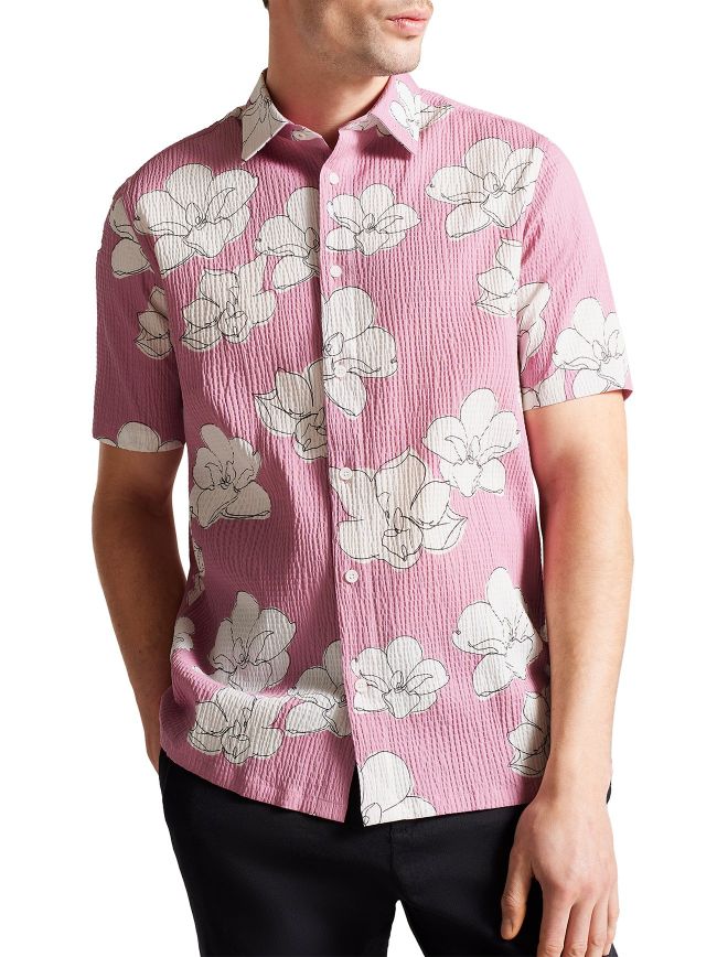 Mid Floral Seersucker Shirt