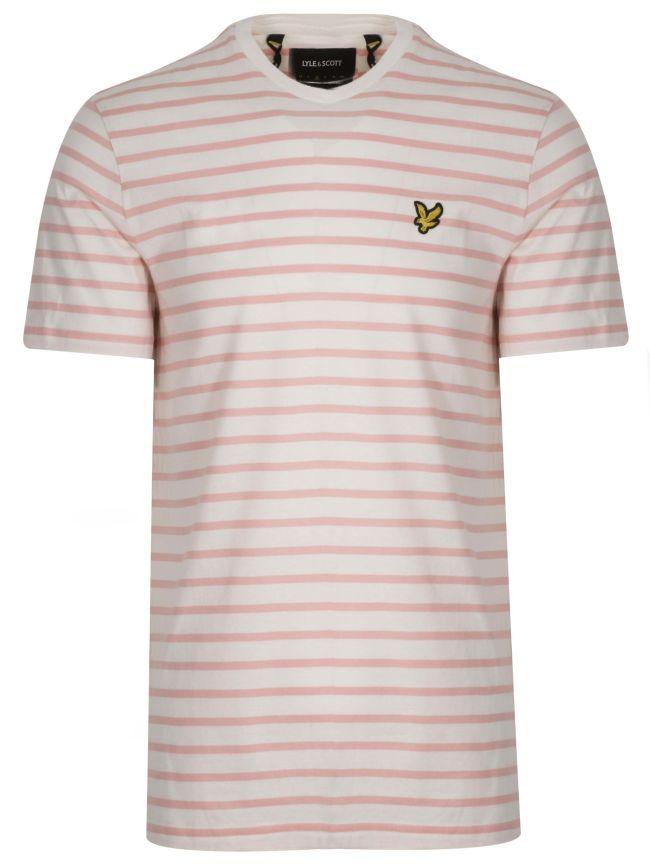 Coral Striped T Shirt