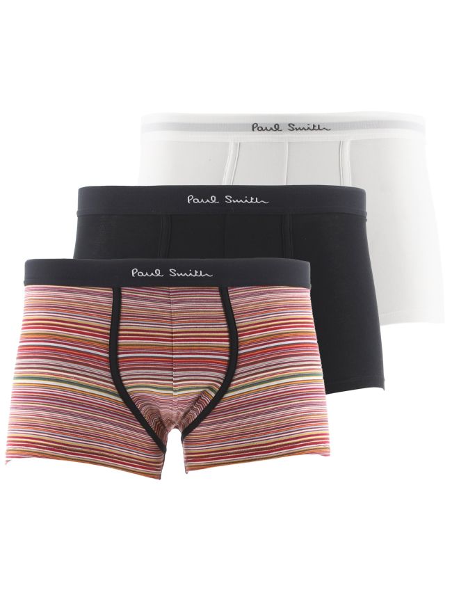 Multicoloured 3 Pack Branded Trunks