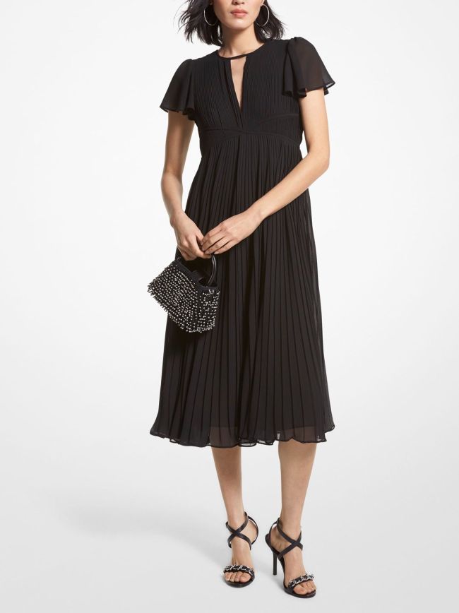 Pleated Midi Dress
