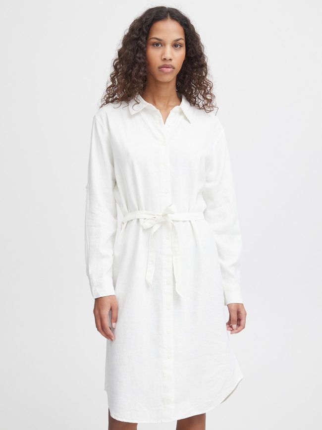 Cloud Dancer Lino Shirt Dress