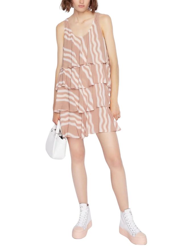 Brush Faded Waves Branded Dress