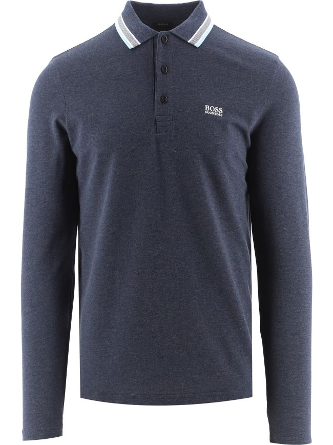 Dark Blue Plisy Polo Shirt
