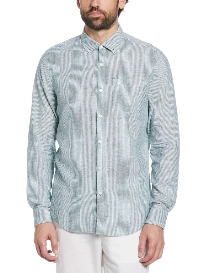 Pacific Long Sleeve Cotton Linen Ecovero Shirt